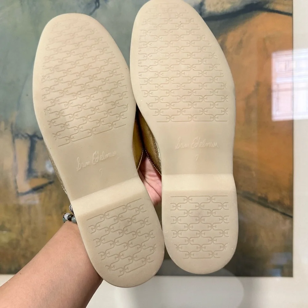 🌸SAM EDELMAN🌸 Kira Mule Gold Metallic Size: 7M - Picture 14 of 14